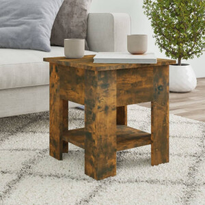 vidaXL Salontafel 40x40x42 cm bewerkt hout gerookt eikenkleurig