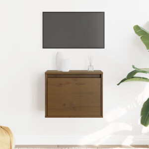 vidaXL Wandkast 45x30x35 cm massief grenenhout honingbruin