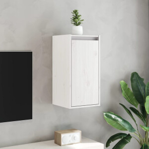 vidaXL Wandkasten 2 st 30x30x60 cm massief grenenhout wit