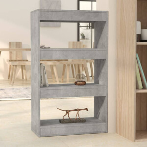 vidaXL Boekenkast/kamerscherm 60x30x103 cm bewerkt hout betongrijs