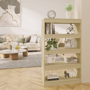 vidaXL Boekenkast/kamerscherm 80x30x135 cm bewerkt hout sonoma eiken