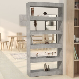 vidaXL Boekenkast/kamerscherm 80x30x166 cm bewerkt hout betongrijs
