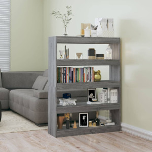 vidaXL Boekenkast/kamerscherm 100x30x135 cm grijs sonoma eikenkleurig