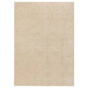 vidaXL Vloerkleed kortpolig 140x200 cm beige