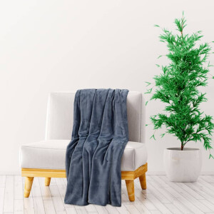 vidaXL Deken 130x170 cm polyester ultiem grijs