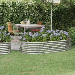 vidaXL Plantenbak 175x100x36 cm gegalvaniseerd staal zilverkleurig