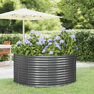 vidaXL Plantenbak 140x140x68 cm gegalvaniseerd staal antracietkleurig