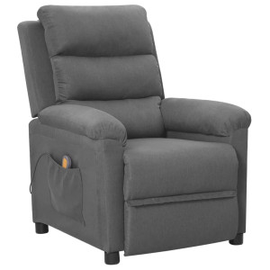 vidaXL Massagestoel stof lichtgrijs
