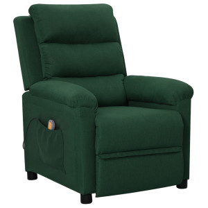 vidaXL Massagestoel stof donkergroen