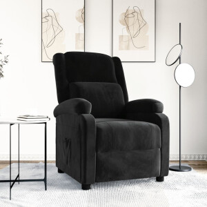 vidaXL Fauteuil verstelbaar fluweel zwart