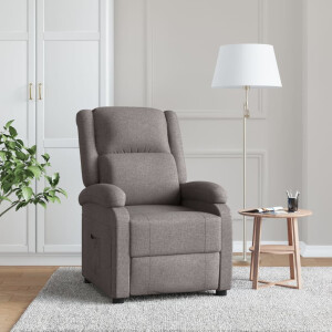 vidaXL Fauteuil verstelbaar stof taupe