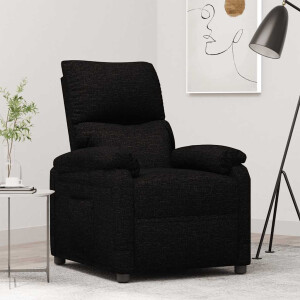 vidaXL Fauteuil verstelbaar stof zwart