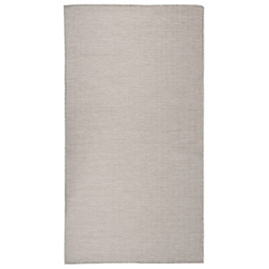 vidaXL Buitenkleed platgeweven 80x150 cm taupe