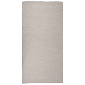 vidaXL Buitenkleed platgeweven 100x200 cm taupe