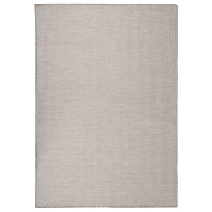 vidaXL Buitenkleed platgeweven 140x200 cm taupe