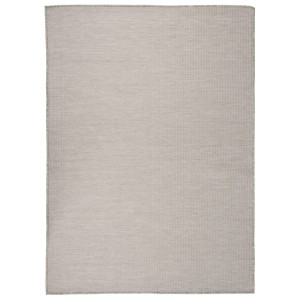 vidaXL Buitenkleed platgeweven 200x280 cm taupe