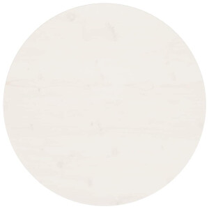 vidaXL Tafelblad Ø70x2,5 cm massief grenenhout wit