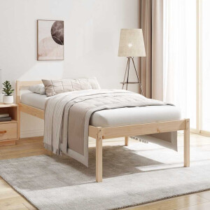 vidaXL Seniorenbed massief grenenhout 90x200 cm