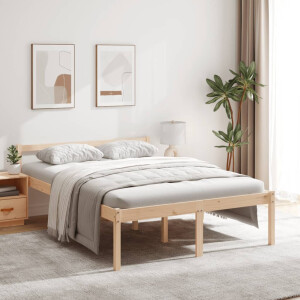 vidaXL Seniorenbed massief grenenhout 140x200 cm