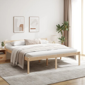 vidaXL Seniorenbed massief grenenhout 180x200 cm
