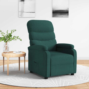 vidaXL Fauteuil verstelbaar stof donkergroen