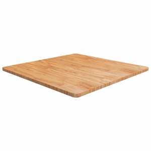 vidaXL Tafelblad vierkant 90x90x2,5 cm massief eiken lichtbruin