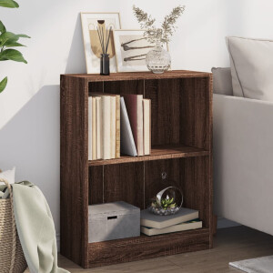 vidaXL Boekenkast 60x24x76 cm bewerkt hout bruin eikenkleur
