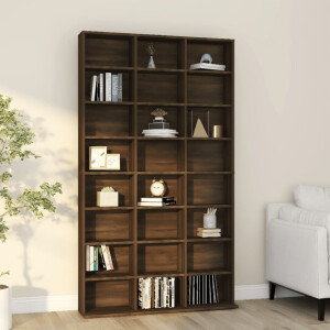 vidaXL Cd-kast 102x23x177,5 cm bewerkt hout bruin eikenkleur