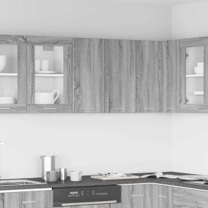vidaXL Wandkast hangend Lyon 60x31x60 cm grijs sonoma eiken