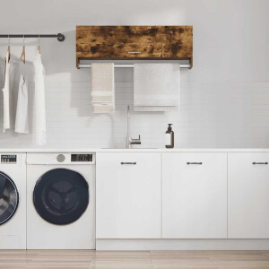 vidaXL Kledingkast 100x32,5x35 cm bewerkt hout gerookt eikenkleurig