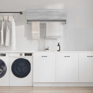 vidaXL Kledingkast 100x32,5x35 cm bewerkt hout grijs sonoma eikenkleur