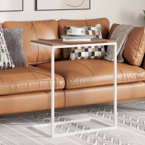 vidaXL Bijzettafel 55x35x66 cm bewerkt hout wit