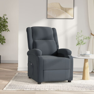 vidaXL Fauteuil elektrisch verstelbaar stof donkergrijs