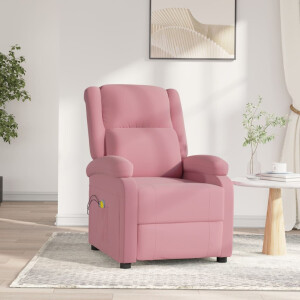vidaXL Massagestoel elektrisch fluweel roze