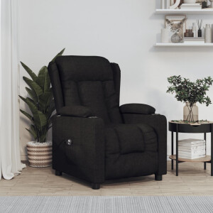 vidaXL Fauteuil verstelbaar elektrisch stof zwart