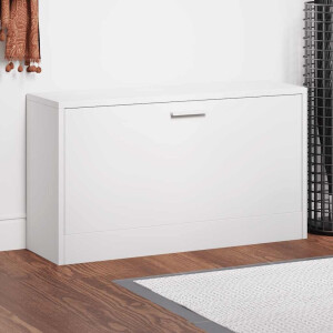 vidaXL Schoenenbank Hoogglans Wit 80x24x45 cm Bewerkt Hout