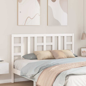 vidaXL Hoofdbord 156x4x100 cm massief grenenhout wit