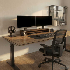 vidaXL Monitorstandaard 100x24x13 cm bewerkt hout bruin eikenkleur