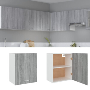 vidaXL Hangkast Lyon 50x31x60 cm bewerkt hout grijs sonoma eikenkleurig