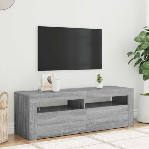 vidaXL Tv-meubel met LED-verlichting 120x35x40 cm grijs sonoma eiken