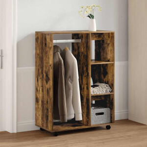 vidaXL Kledingkast 80x40x110 cm bewerkt hout gerookt eikenkleurig