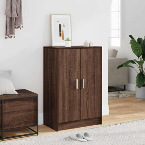 vidaXL Schoenenkast 60x35x92 cm bewerkt hout bruin eikenkleur
