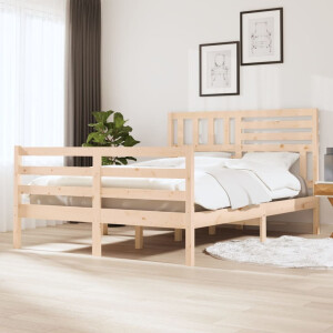 vidaXL Bedframe massief hout 120x190 cm