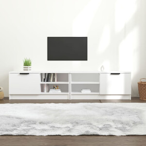 vidaXL Tv-meubels 2 st 80x35x36,5 cm bewerkt hout wit
