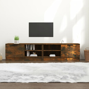 vidaXL Tv-meubelen 2 st 80x35x36,5cm bewerkt hout gerookt eikenkleurig
