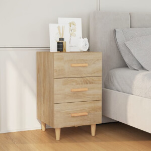 vidaXL Nachtkastje 40x40x66 cm bewerkt hout sonoma eikenkleurig