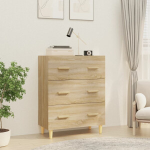 vidaXL Dressoir 70x34x90 cm bewerkt hout sonoma eikenkleurig