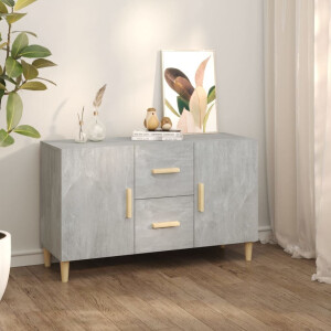vidaXL Dressoir 100x36x60 cm bewerkt hout betongrijs