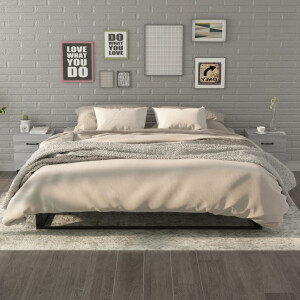 vidaXL Nachtkastjes 2 st 40x35x47,5 cm grijs sonoma eikenkleurig