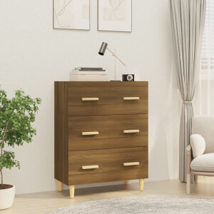 vidaXL Dressoir 70x34x90 cm bewerkt hout bruin eikenkleur